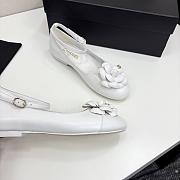 Chanel Ballet Flats Lamskin Calfskin White - 4