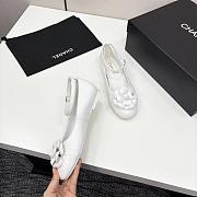 Chanel Ballet Flats Lamskin Calfskin White - 3