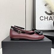 Chanel Ballet Flats Lamskin Calfskin Burgundy - 2