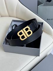Balenciaga Monaco Belt Black Gold 3cm - 1