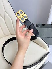 Balenciaga Monaco Belt Black Gold 3cm - 6