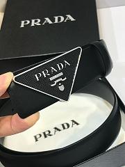Prada Saffiano Belt Buckle Black 3.5cm - 1