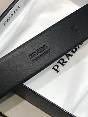 Prada Saffiano Belt Buckle Black 3.5cm - 2
