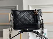 Chanel Gabrielle Aged Lambskin Calfskin Black - 20x15x8cm - 1
