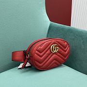 Gucci Quilted GG Marmont Waist Belt Bag Red - 18x11x5cm - 3
