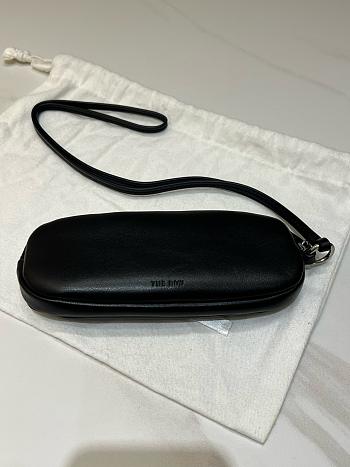 The Row Leather Sunglasses Case Black - 18x2.5x8cm