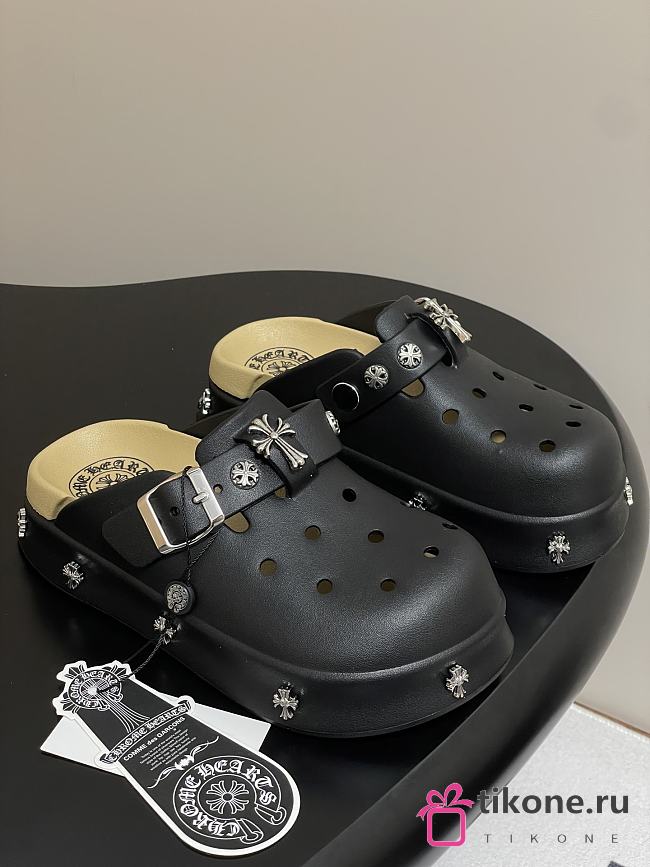 Chrome Hearts Toga Studded Leather Loafers Black - 1