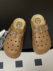 Chrome Hearts Toga Studded Leather Loafers Brown - 5