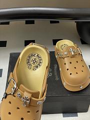 Chrome Hearts Toga Studded Leather Loafers Brown - 3