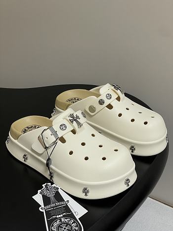 Chrome Hearts Toga Studded Leather Loafers White