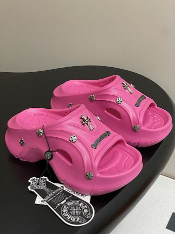 Chrome Hearts Studded Clog Rubber Mules Pink