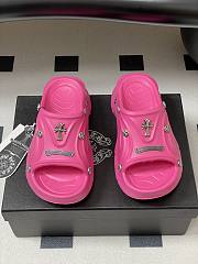 Chrome Hearts Studded Clog Rubber Mules Pink - 4