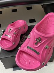 Chrome Hearts Studded Clog Rubber Mules Pink - 3