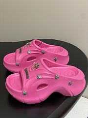 Chrome Hearts Studded Clog Rubber Mules Pink - 2