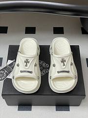 Chrome Hearts Studded Clog Rubber Mules White - 4