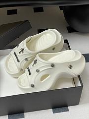 Chrome Hearts Studded Clog Rubber Mules White - 2