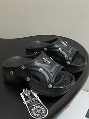 Chrome Hearts Studded Clog Rubber Mules Black - 1