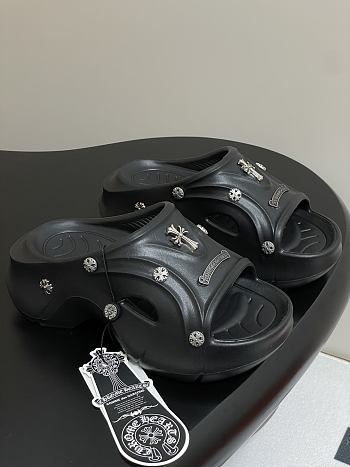 Chrome Hearts Studded Clog Rubber Mules Black