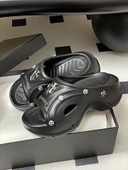 Chrome Hearts Studded Clog Rubber Mules Black - 3