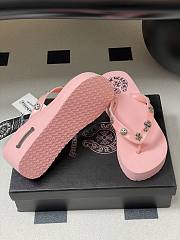 Chromehearts Studded Flip-Flops Light Pink - 6
