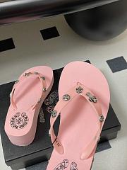 Chromehearts Studded Flip-Flops Light Pink - 4
