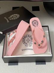 Chromehearts Studded Flip-Flops Light Pink - 3