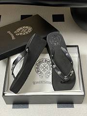 Chromehearts Studded Flip-Flops Black - 5