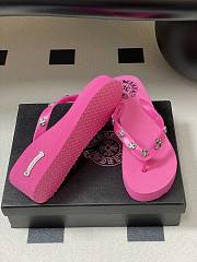 Chromehearts Studded Flip-Flops Pink - 5
