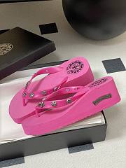 Chromehearts Studded Flip-Flops Pink - 2