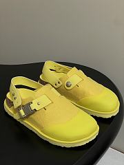 Dior x Birkenstock Tokio Mule Felted Wool Nubuck Calfskin Yellow - 1