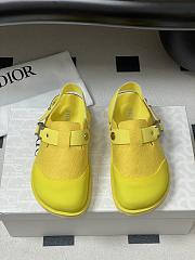 Dior x Birkenstock Tokio Mule Felted Wool Nubuck Calfskin Yellow - 5