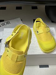Dior x Birkenstock Tokio Mule Felted Wool Nubuck Calfskin Yellow - 4