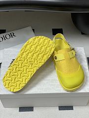 Dior x Birkenstock Tokio Mule Felted Wool Nubuck Calfskin Yellow - 2