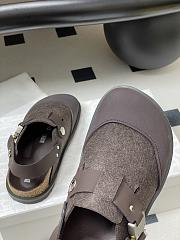 Dior x Birkenstock Tokio Mule Felted Wool Nubuck Calfskin Chocolate - 6