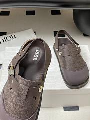 Dior x Birkenstock Tokio Mule Felted Wool Nubuck Calfskin Chocolate - 5