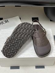Dior x Birkenstock Tokio Mule Felted Wool Nubuck Calfskin Chocolate - 2