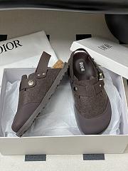 Dior x Birkenstock Tokio Mule Felted Wool Nubuck Calfskin Chocolate - 3