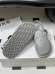 Dior x Birkenstock Tokio Mule Felted Wool Nubuck Calfskin Gray - 3