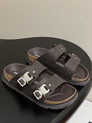 Dior x Birkenstock Milano Wool Slingback Sandals Chocolate - 1