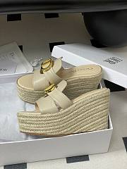Dior 30 Montaigne Wedge Slide White Calfskin 9.5cm - 3