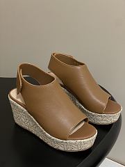 Attitude Dior Wedge Sandal Camel Calfskin 9.5cm - 1