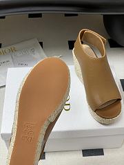 Attitude Dior Wedge Sandal Camel Calfskin 9.5cm - 5