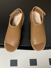 Attitude Dior Wedge Sandal Camel Calfskin 9.5cm - 4