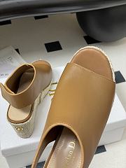 Attitude Dior Wedge Sandal Camel Calfskin 9.5cm - 3