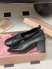 Miumiu Square Toe Heel Pumps In Black  - 2