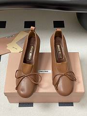 Miumiu Square Toe Heel Pumps In Brown - 2