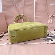 Miumiu Suede Beau Bag Green - 34x23x10cm - 4