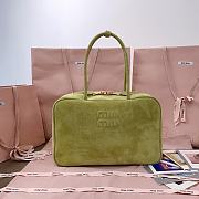 Miumiu Suede Beau Bag Green - 34x23x10cm - 3