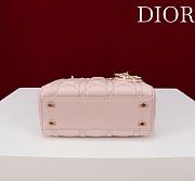 Mini Lady Dior Bag Light Pink Cannage Lambskin - 17x15x7cm - 5