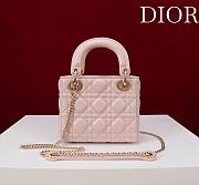 Mini Lady Dior Bag Light Pink Cannage Lambskin - 17x15x7cm - 2